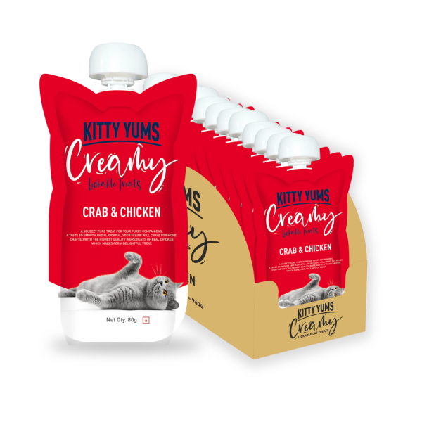 Kitty Yums Lickable Crab & Chicken Creamy Cat Treat For Discount