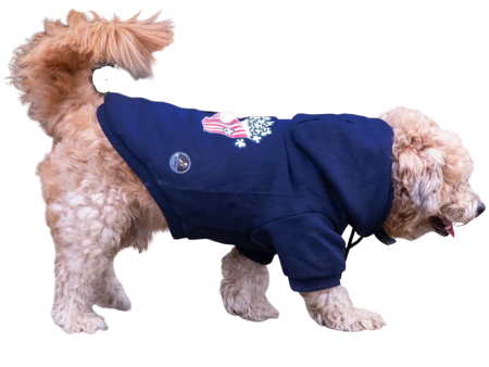 Pet Snugs Popcorn Print Sweatshirt for Dogs (Navy Blue) For Sale