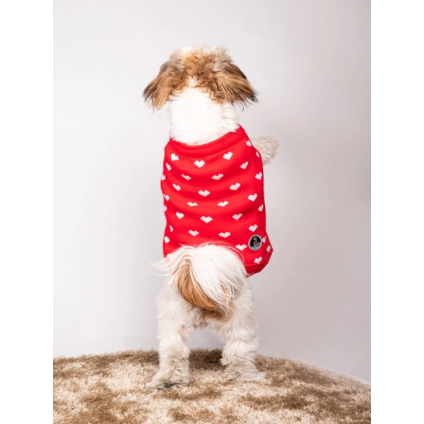 Petsnugs Heart Sweater for Dogs and Cats (Red) on Sale