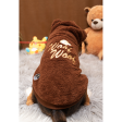 Petsnugs Woof Woof Sweatshirt for Dogs and Cats (Dark Brown) Hot on Sale