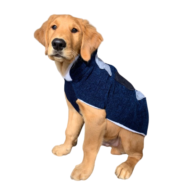 Pet Snugs Fur Coated 3 Bones Sweaters for Dogs (Dark Blue) Online Hot Sale