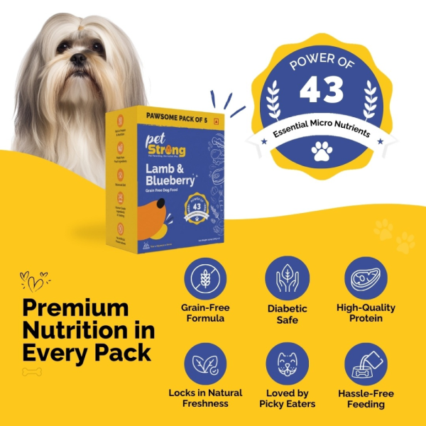 PetStrong Lamb and Blueberry & Chicken and Pumpkin Grain Free Fresh Food for Dogs Combo Online Sale