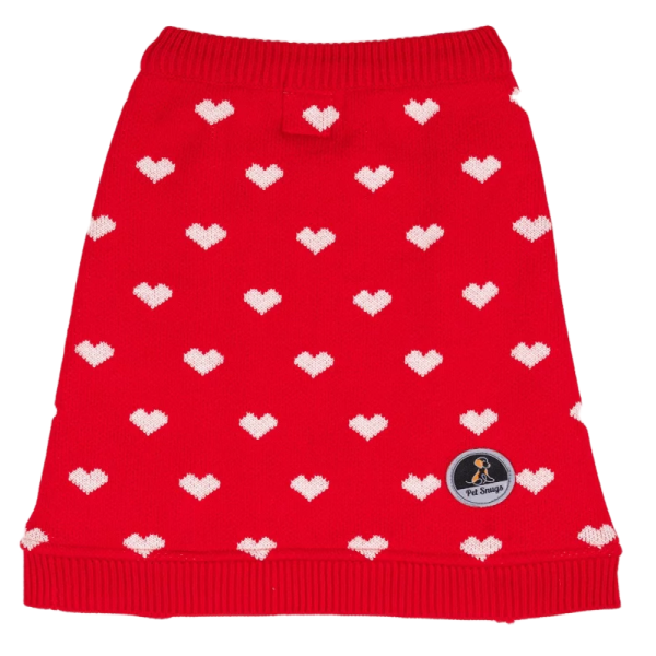 Petsnugs Heart Sweater for Dogs and Cats (Red) on Sale