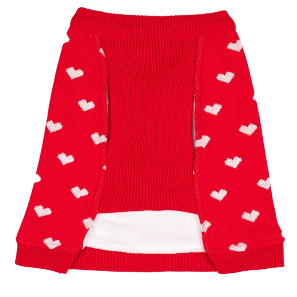 Petsnugs Heart Sweater for Dogs and Cats (Red) on Sale