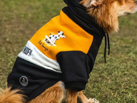 Pet Snugs Basketball Print Sweatshirt For Dogs (Mustard White & Black) For Sale