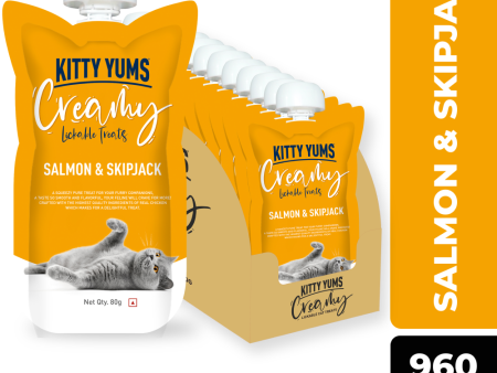 Kitty Yums Lickable Salmon & Skipjack Creamy Cat Treat For Discount