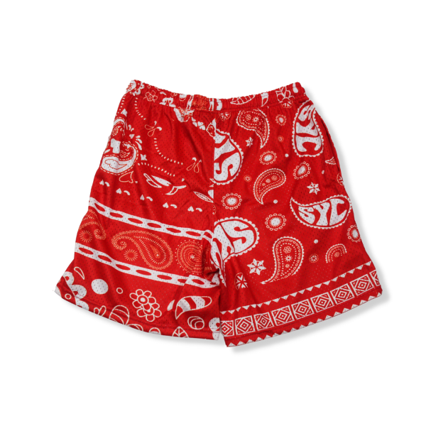 SYC Paisleys Mesh Shorts  Cherry Pop  Online Sale