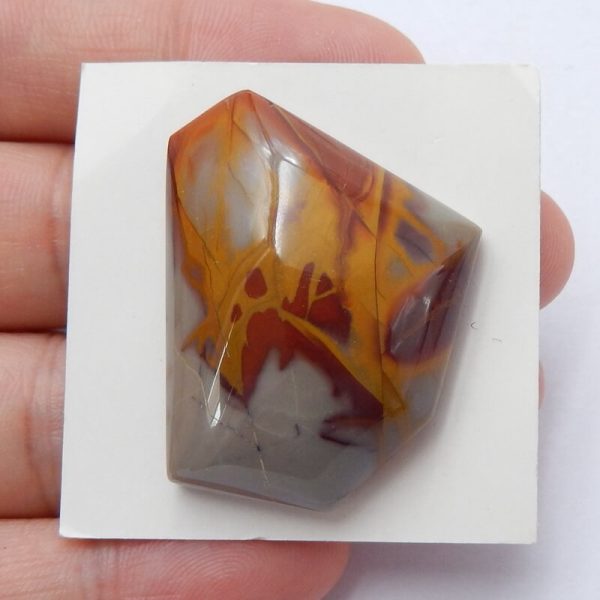 Natural Fire Picture Jasper Cabochon 32x26x11mm, 13.6g Supply