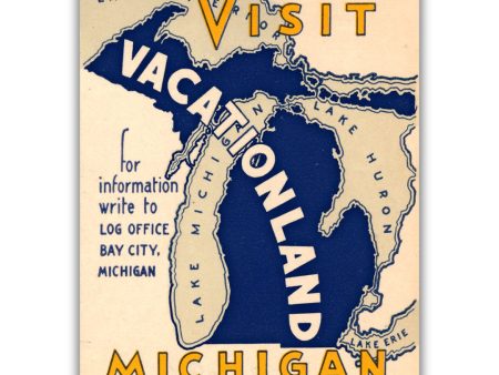 Visit Michigan,  Vacationland  Poster Fashion