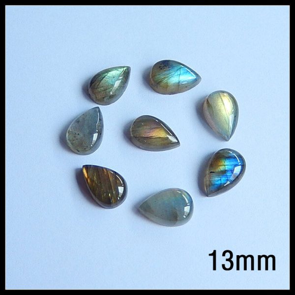 10mm-15mm Teardrop Flatback Labradorite Cabochon, 10mm 12mm 13mm 15mm on Sale