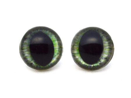 16mm Green and Peachy Cream Dragon or Cat Plastic Safety Eyes For Sale