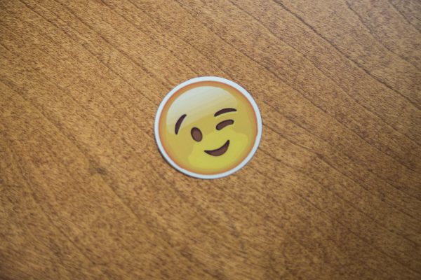 Wink Smile Emoji Sticker Cheap