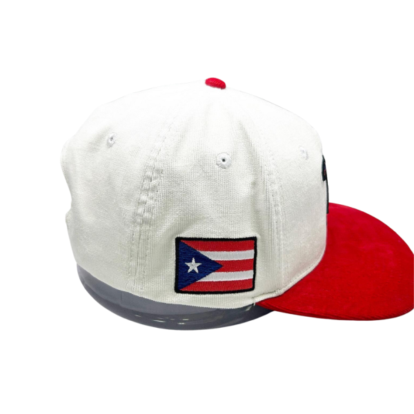 Puerto Rico Corduroy Hat - White & Red Supply