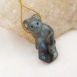 Natural Labradorite Carved koala Pendant Bead 45x22x10mm, 14.9g on Sale