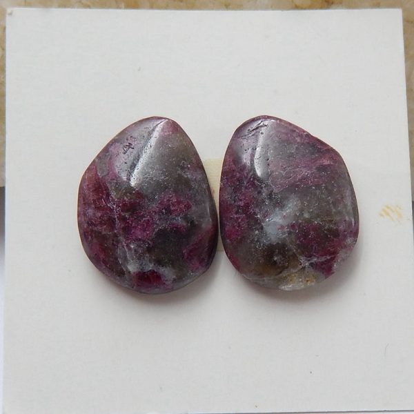 Natural Tourmaline Cabochons Paired 17x13x4mm, 3.5g Online