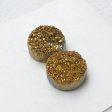 Natural Raw Golden Crystal Cabochons Paired 10x10x5mm, 1.5g Online