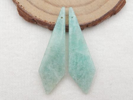 Natural Amazonite Earring Beads 40x12x4mm, 4.0g For Cheap