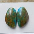 Natural Blue Opal Cabochons Paired 23x13x5mm, 4.7g Cheap