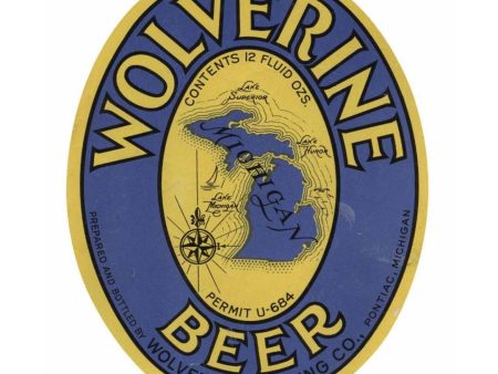 Wolverine Beer Label Print Hot on Sale