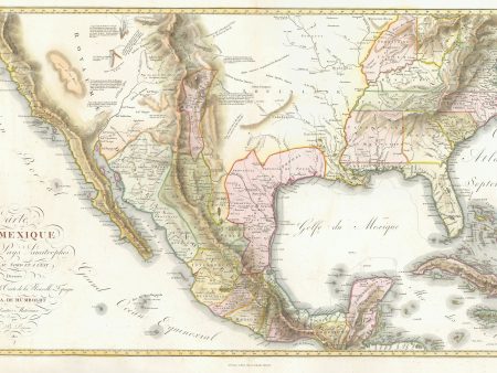 Carte du Mexique 1811 For Discount