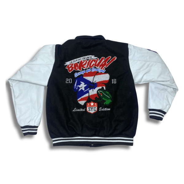 Premium Puerto Rico (BLK)Varsity Jacket Supply