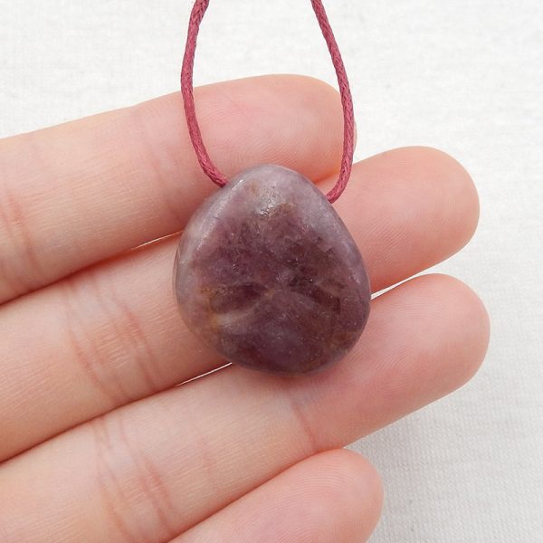 Natural Pink Tourmaline Pendant Bead 21x20x8mm, 6.9g Cheap