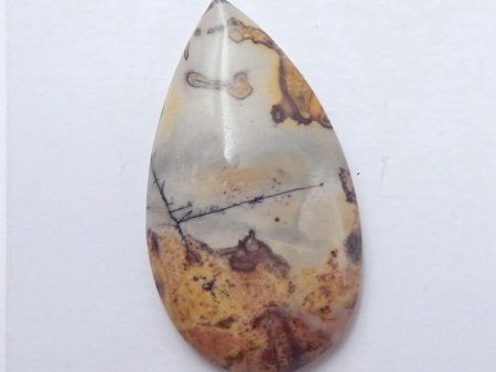 Natural Chohua Jasper Cabochon 39x21x5mm, 7.1g on Sale