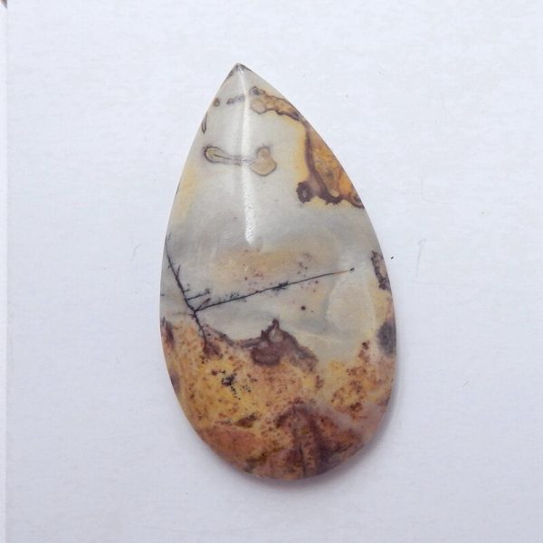 Natural Chohua Jasper Cabochon 39x21x5mm, 7.1g on Sale