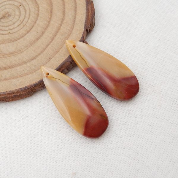 Natural Mookaite Jasper Earring Beads 30x12x5mm, 5.4g Online