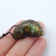 Natural Labradorite Carved animal Pendant Bead 29x15x13mm 9.4g Hot on Sale