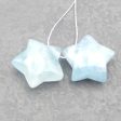 Natural Blue Aquamarine Earring Beads 14x14x7mm, 3.2g Online Hot Sale