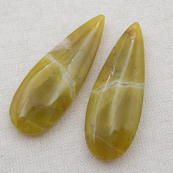 Natural Yellow Opal Earring Beads 31x11x5mm, 3.7g Hot on Sale