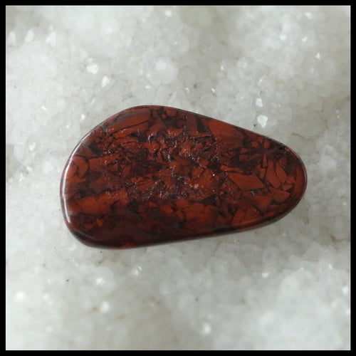 Natural Warring States Red Agate Cabochon 28x16x10mm, 8.8g Supply