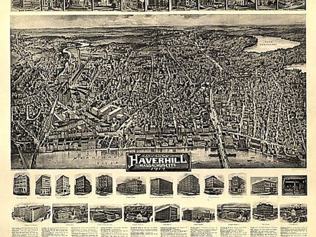 Aero view of Haverhill, Massachusetts by Fowler & Downs, 1914 Online now