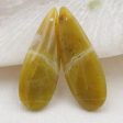 Natural Yellow Opal Earring Beads 31x11x5mm, 3.7g Hot on Sale