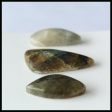 3 PCS Natural Labradorite Cabochons 28x18x5mm, 22x13x6mm, 8.7g Supply