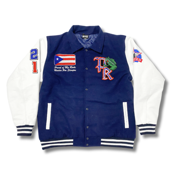 Premium Puerto Rico (Navy blue) Varsity Jacket Discount