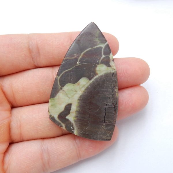 Natural Mushroom Jasper Cabochon 51x29x6mm, 12.2g Online now