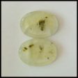 Natural Prehnite Gemstone Cabochon Pair 25x18x4mm,7.8g For Sale