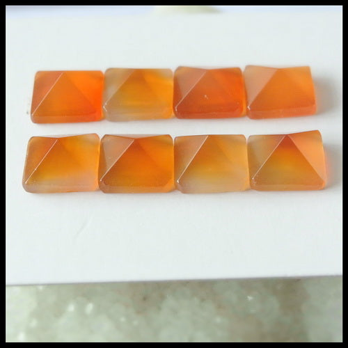 8 PCS Natural Red Agate Cabochons 10x6mm, 6.6g on Sale