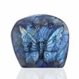 Natural Labradorite Carved butterfly Cabochon 60x55x22mm, 109.4g Supply