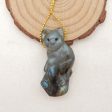 Natural Labradorite Carved koala Pendant Bead 45x22x10mm, 14.9g on Sale