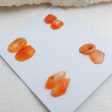 4 Pairs Red Agate Cabochons 9x7x3mm, 13x9x3mm, 4g Online Hot Sale