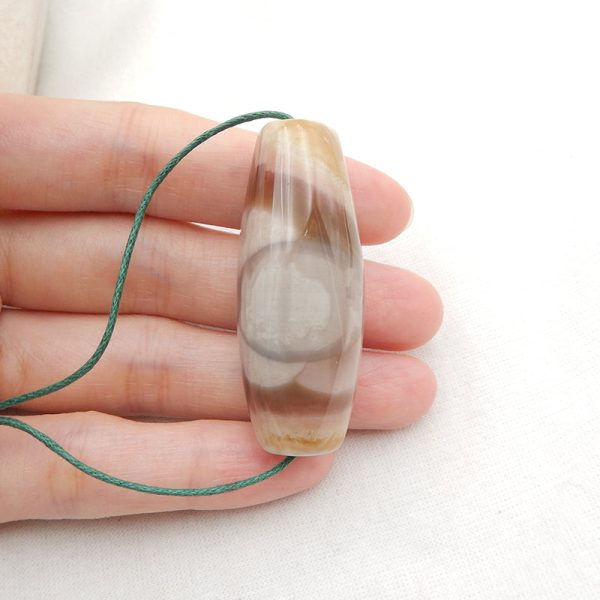 Natural Morrisouite Jasper Pendant Bead 45x18mm, 22.4g Online Sale