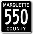 Marquette County Road 550 Sticker Cheap