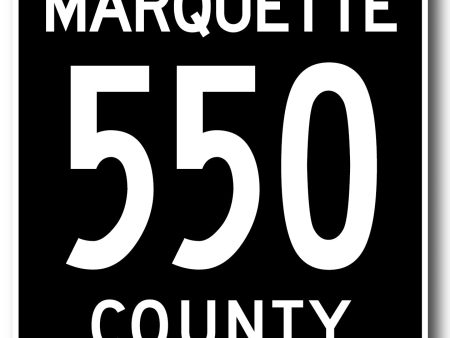 Marquette County Road 550 Sticker Cheap