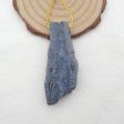 Natural Blue Fossil Coral Pendant Bead 54x20x8mm, 12.0g For Sale