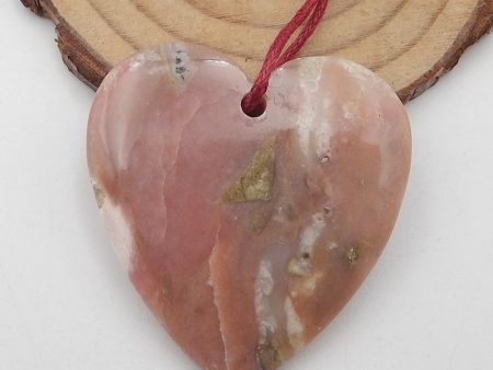 Natural Pink Opal Pendant Bead 39x38x7mm, 13g Supply