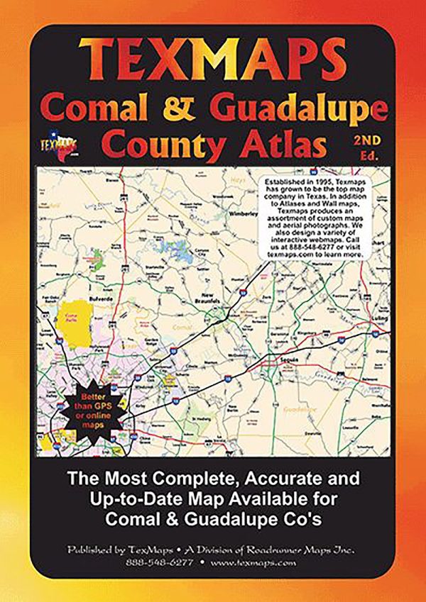 Comal & Guadalupe County Atlas by Texmaps, 2nd Ed. 2015 Online Hot Sale