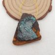 Intarsia of Turquoise and Boulder Opal Pendant Bead 38x36x15mm, 24.8g Online Hot Sale